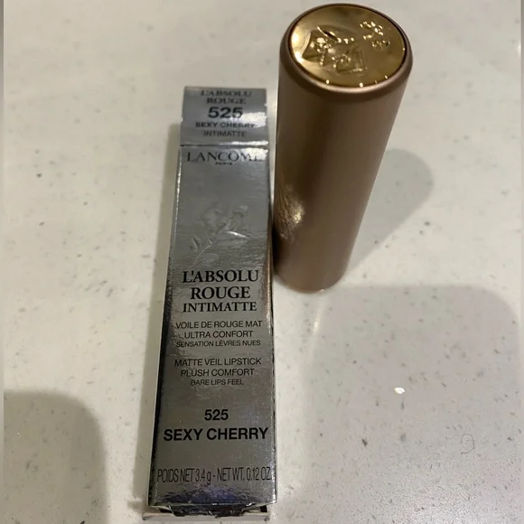 Lancôme #525 sexy cherry L'Absolu Rouge Intimate Matte Veil Lipstick - Picture 5 of 6